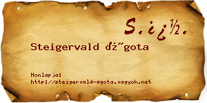 Steigervald Ágota névjegykártya